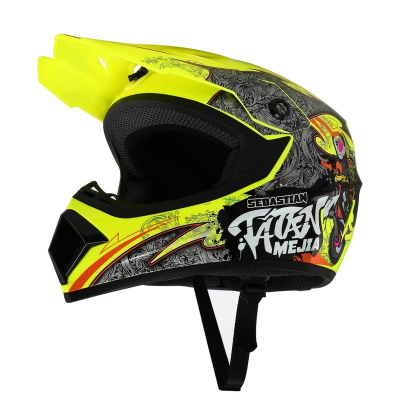 Senhill Motocross Helmet ATV Dirt Bike Helmets Off-Road Helmet with Gloves Goggles for Unisex Adult Youth DOT/FMVSS 218 Approved (Large, Yellow) - Image 5